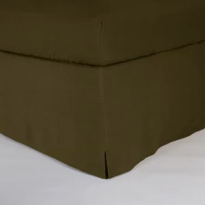 Capa sommier em linho com cantos fechados verde azeitona