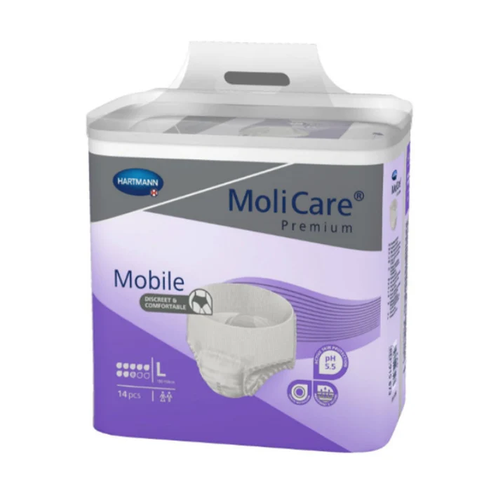 Molicare Cueca Fralda PACK 4 Emb 8 Gotas Tam L - 56 Uni - Image 3