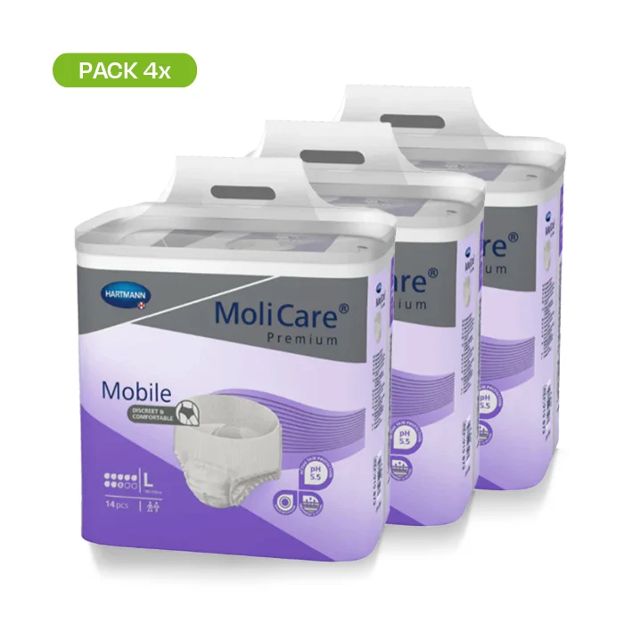 Molicare Cueca Fralda PACK 4 Emb 8 Gotas Tam L - 56 Uni - Image 2