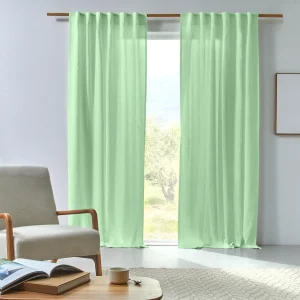Cortina de Linho - Verde-menta