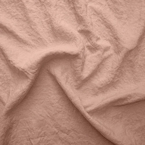 Capa de edredão com folhos desfiados em linho rosa - Image 5